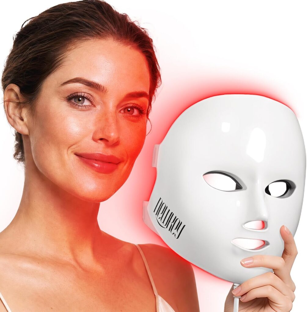 Red Light Therapy Mask for Face Skin Glowing, Anti Wrinkle, Blue Light Therapy for Acne